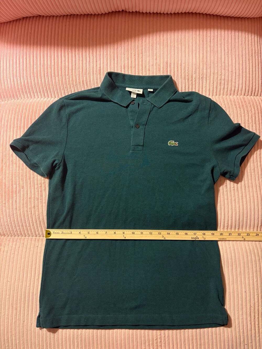 Lacoste Men's Slim Fit Green Polo Shirt Size US L FR 5